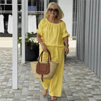 Conjunto Céliane™ em Linho de Algodão com Caimento Solto